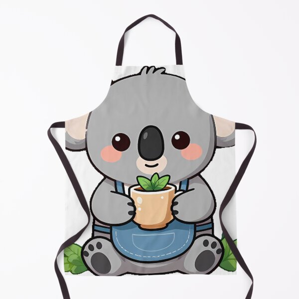 Item preview, Cute Koala Barista with Eucalyptus Herbal Tea Icon designed and sold by pumsquare.