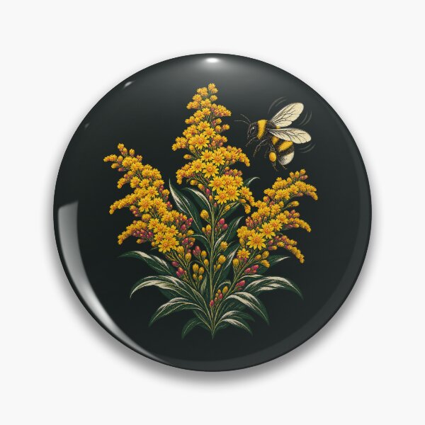 Item preview, Bumblebee Among Goldenrod Blooms designed and sold by VoyteksDesigns.
