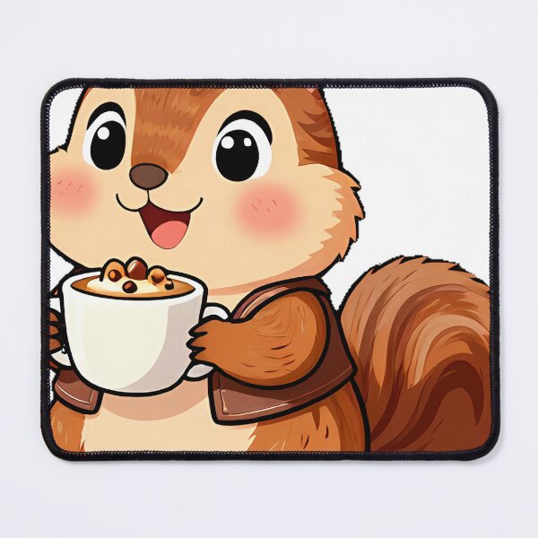 Item preview, Cute Chipmunk Barista with Roasted Chestnut Latte Icon designed and sold by pumsquare.