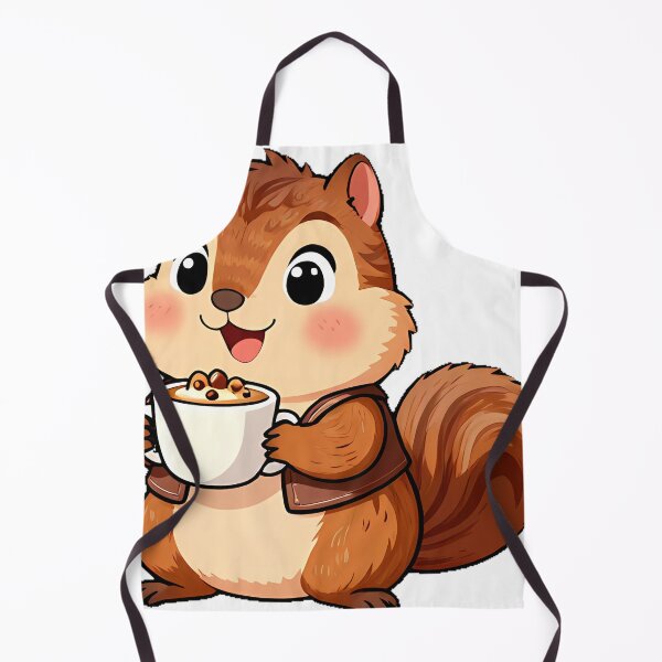 Item preview, Cute Chipmunk Barista with Roasted Chestnut Latte Icon designed and sold by pumsquare.