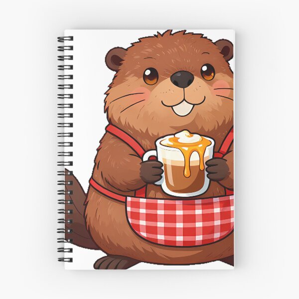 Item preview, Cute River Beaver Barista with Maple Pecan Latte Icon designed and sold by pumsquare.