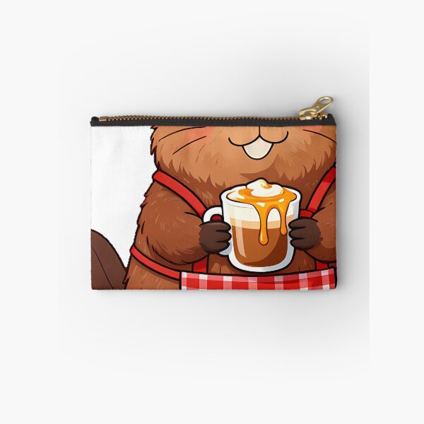 Item preview, Cute River Beaver Barista with Maple Pecan Latte Icon designed and sold by pumsquare.