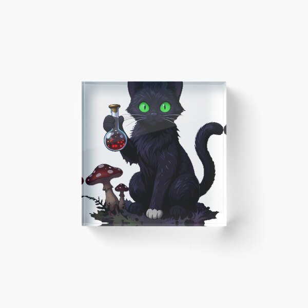 Item preview, Gothic Cat Toadstool Phial designed and sold by IllumeInk.