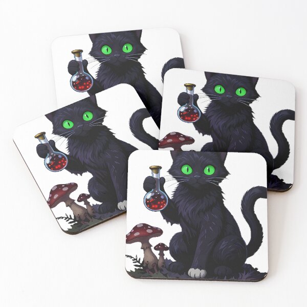 Item preview, Gothic Cat Toadstool Phial designed and sold by IllumeInk.