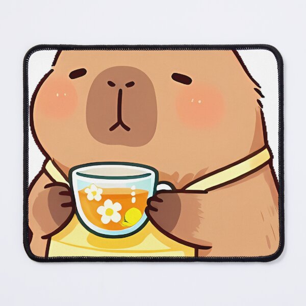 Item preview, Cute Capybara Barista with Chamomile Citrus Tea Icon designed and sold by pumsquare.