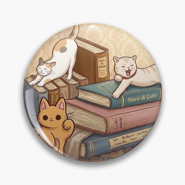 Item preview, Three Cats on a Stack of Vintage Books designed and sold by WithoutBorders4.