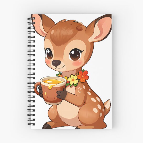 Item preview, Cute Baby Fawn Barista with Golden Turmeric Latte Icon designed and sold by pumsquare.
