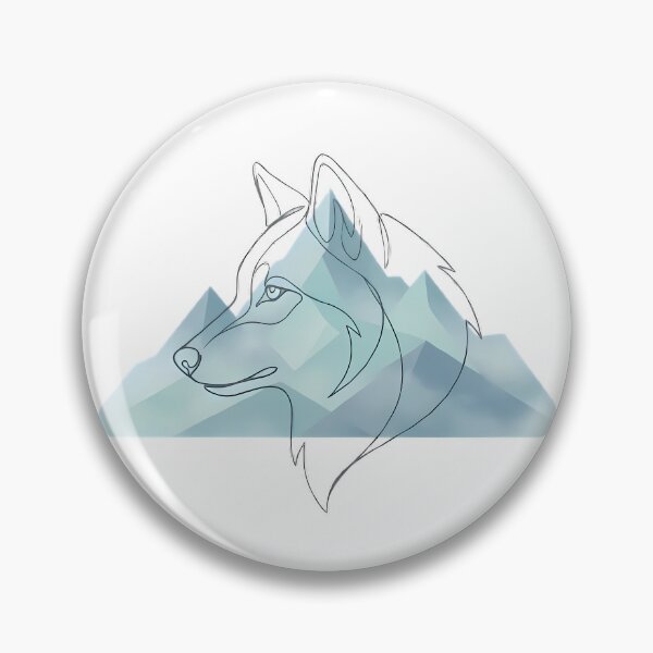 Item preview, Wolf Mountain Line Art Wilderness Nature Lover Gift designed and sold by GTFullShop.