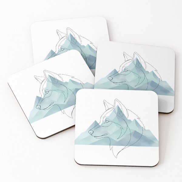 Item preview, Wolf Mountain Line Art Wilderness Nature Lover Gift designed and sold by GTFullShop.