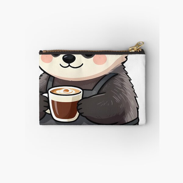 Item preview, Cute European Badger Barista with Irish Cream Dark Roast Icon designed and sold by pumsquare.