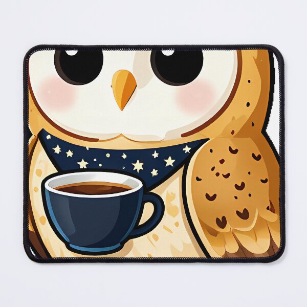 Item preview, Cute Barn Owl Barista with Midnight Espresso Icon designed and sold by pumsquare.