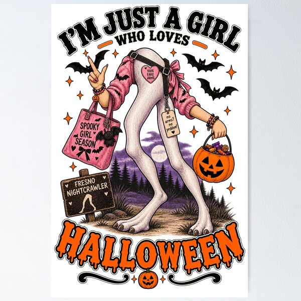 Item preview, ⭐ CRYPT OR TREAT COLLECTION - CRYPTID - FRESNO NIGHTCRAWLER IN COSTUME - GIRL - Fresno, California USA designed and sold by WheelieGdArt.