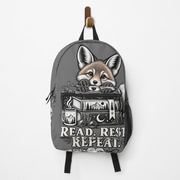 Item preview, Cute Fox Books Read Rest Repeat Cozy Reading designed and sold by Bathu Designs.