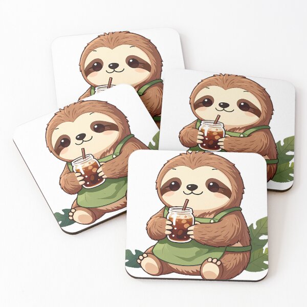 Item preview, Cute Sloth Barista with Slow-Drip Cold Brew Coffee Icon designed and sold by pumsquare.