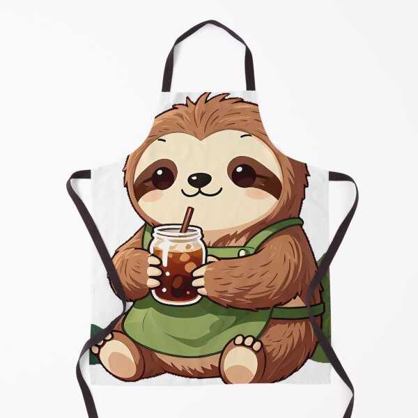 Item preview, Cute Sloth Barista with Slow-Drip Cold Brew Coffee Icon designed and sold by pumsquare.