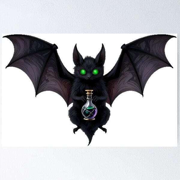 Item preview, Gothic Bat Belladonna Phial designed and sold by IllumeInk.