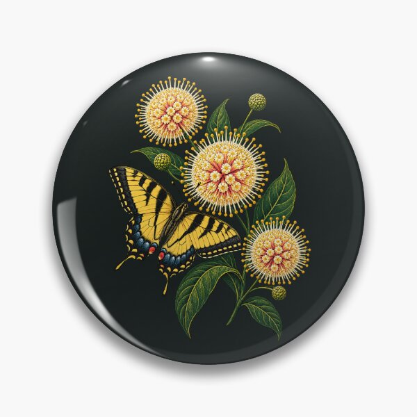 Item preview, Tiger Swallowtail and Buttonbush designed and sold by VoyteksDesigns.