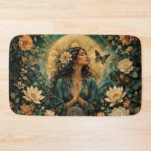 Item preview, Golden Bloom – Botanical Goddess and Tree of Life designed and sold by Ray's Photos & Art.