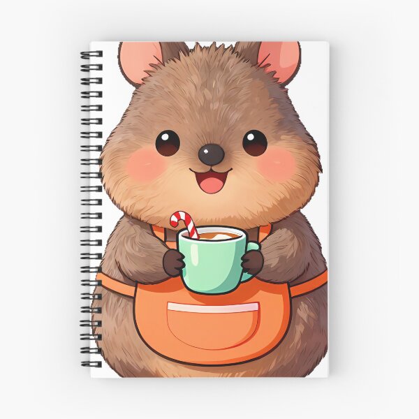 Item preview, Cute Quokka Barista with Peppermint Hot Cocoa Icon designed and sold by pumsquare.