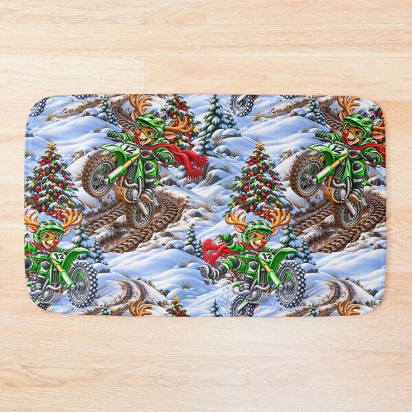 Item preview, Christmas Reindeers on Bikes Green designed and sold by Pretty Things Online.