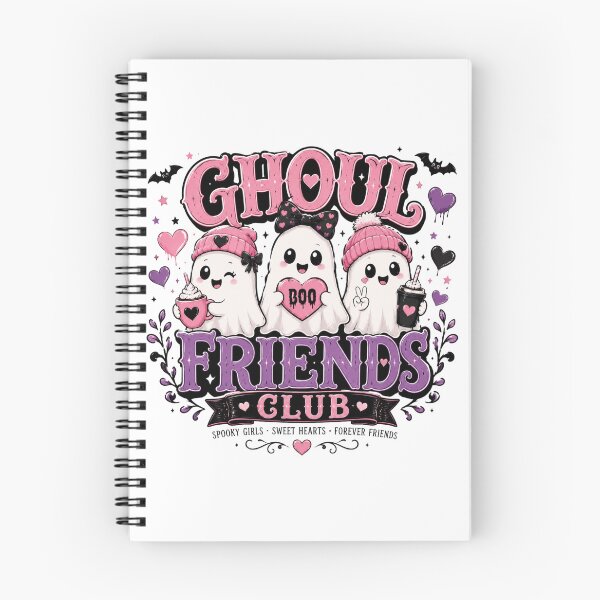 Item preview, Ghoul Friends Club Cute Halloween Ghosts designed and sold by JessArty ⭐⭐⭐⭐⭐.