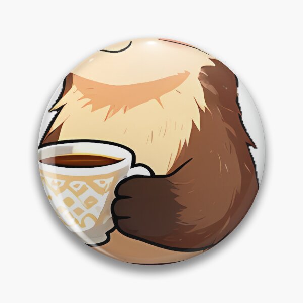 Item preview, Cute Pine Marten Barista with Cardamom Spiced Coffee Icon designed and sold by pumsquare.