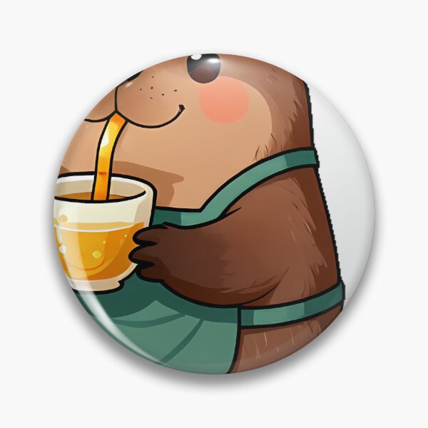 Item preview, Cute Platypus Barista with Lemon Myrtle Honey Tea Icon designed and sold by pumsquare.