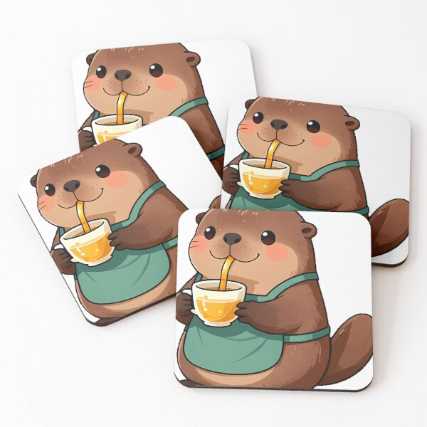 Item preview, Cute Platypus Barista with Lemon Myrtle Honey Tea Icon designed and sold by pumsquare.