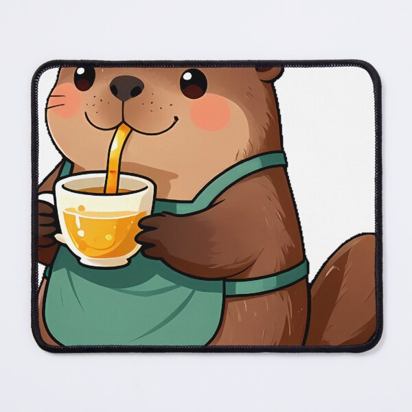 Item preview, Cute Platypus Barista with Lemon Myrtle Honey Tea Icon designed and sold by pumsquare.