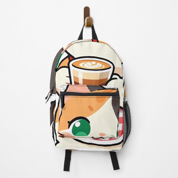 Item preview, Cute Calico Cat Barista with Caramel Cortado Coffee Icon designed and sold by pumsquare.