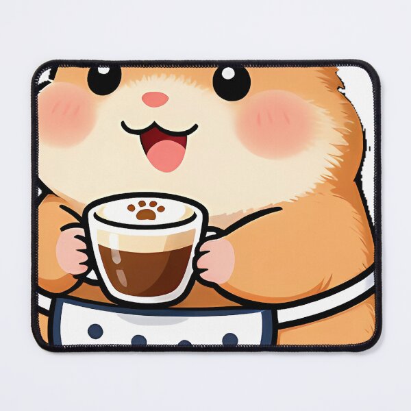 Item preview, Cute Golden Hamster Barista with Mini Babyccino Icon designed and sold by pumsquare.