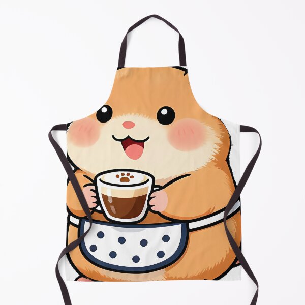 Item preview, Cute Golden Hamster Barista with Mini Babyccino Icon designed and sold by pumsquare.