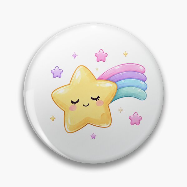Item preview, Cute Shooting Star with Pastel Rainbow Trail designed and sold by MySthore.