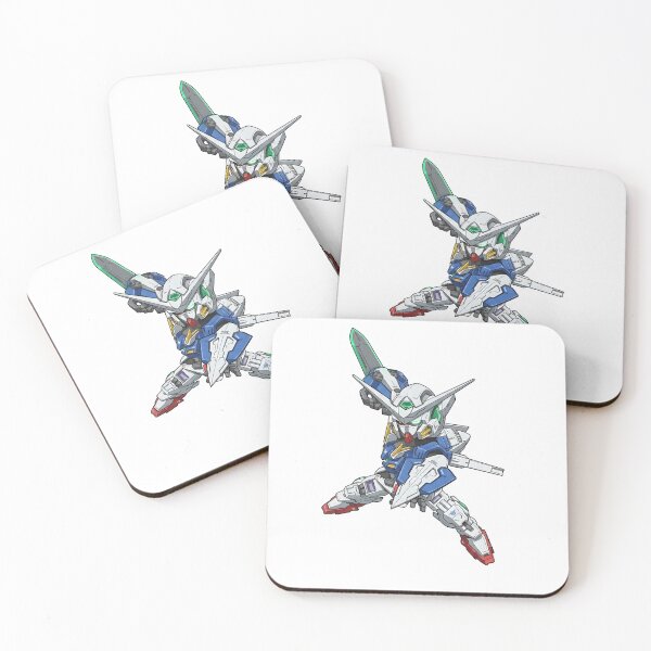 Item preview, action pose GN001 Gundam Exia celestial being Gundam Meister chibi art illustration gundam 00 designed and sold by sabartgunpla.