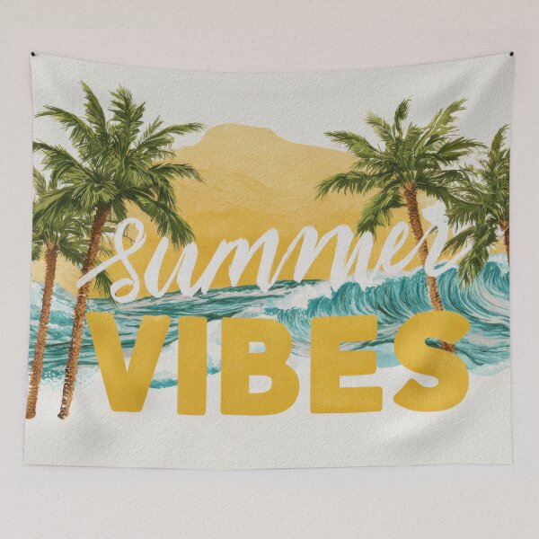 Item preview, Summer palms and waves designed and sold by anytka.