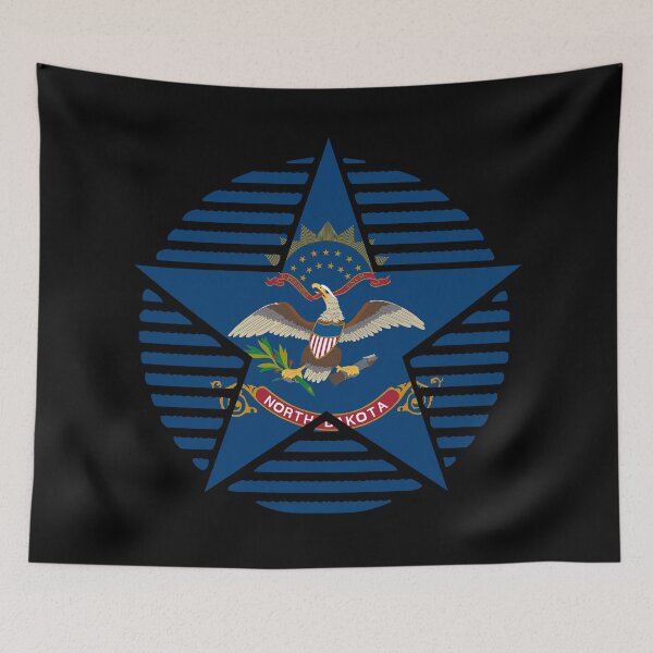Item preview, Retro North Dakota Star Shaped Flag ND designed and sold by shitpostee.