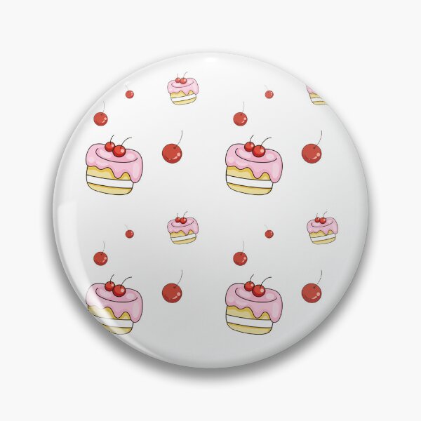 Item preview, Cute Cherry Cake Kawaii Dessert Pattern designed and sold by Porpor Artwork.