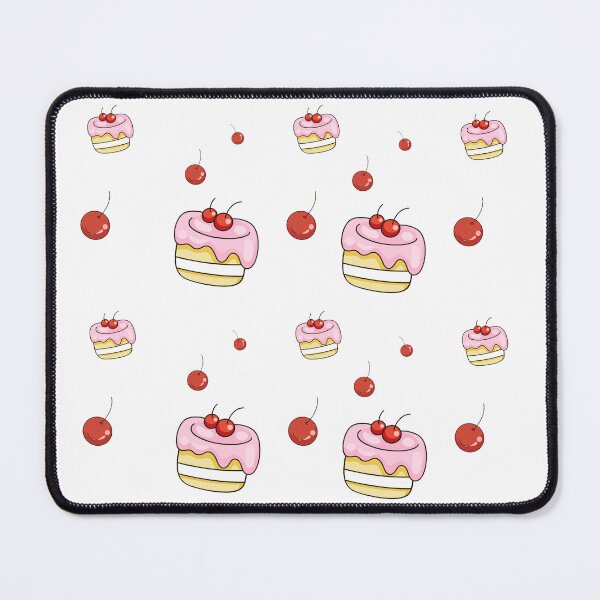 Item preview, Cute Cherry Cake Kawaii Dessert Pattern designed and sold by Porpor Artwork.