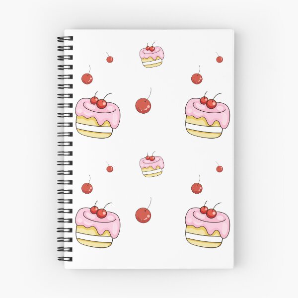 Item preview, Cute Cherry Cake Kawaii Dessert Pattern designed and sold by Porpor Artwork.