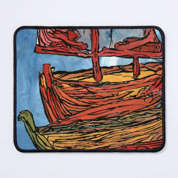 Item preview, Abstract Ship & Vessel Art Print | Art Brut Outsider Art designed and sold by Dwaalhaas.com.