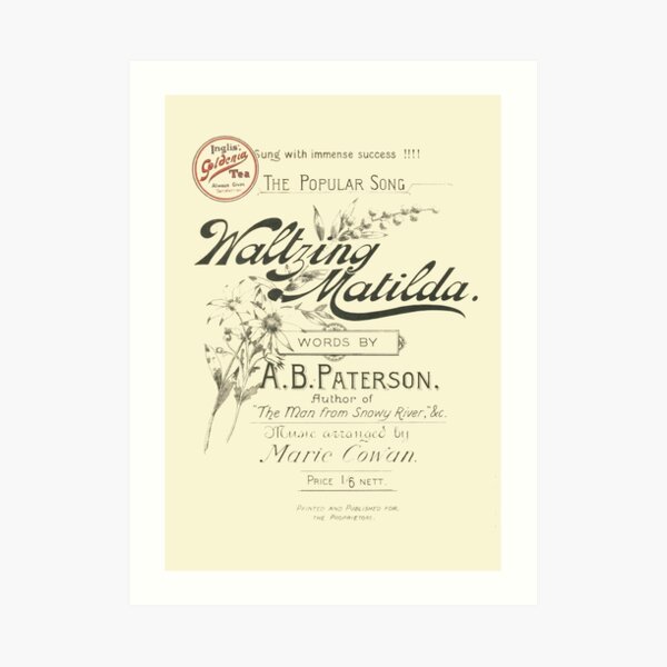 Waltzing Matilda Banjo Paterson Art Print