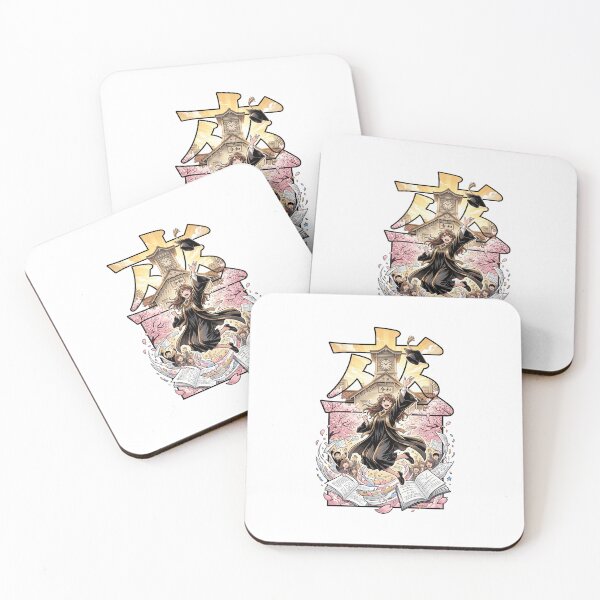 Item preview, Japanese Anime Graduate Jump Cherry Blossom Kanji Aesthetic designed and sold by mood-draftsman.