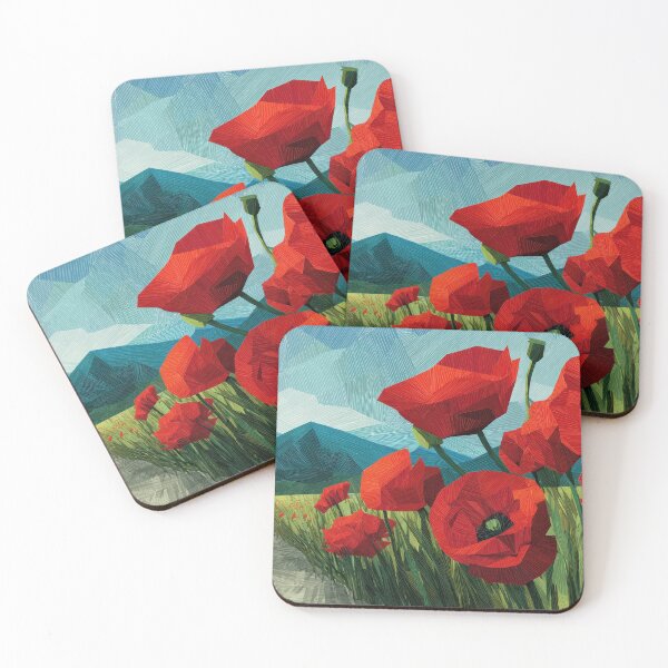 Item preview, Fields of red poppies in bloom designed and sold by anytka.