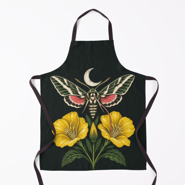 Item preview, White Lined Sphinx Moth and Evening Primrose designed and sold by VoyteksDesigns.