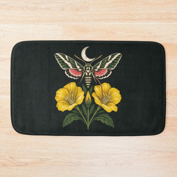 Item preview, White Lined Sphinx Moth and Evening Primrose designed and sold by VoyteksDesigns.