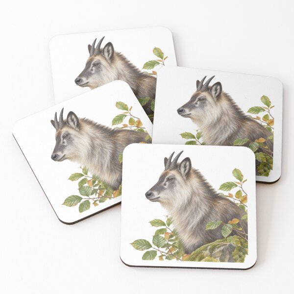 Item preview, Japanese serow in Kyoto Digital Watercolour designed and sold by FurusatoGallery.