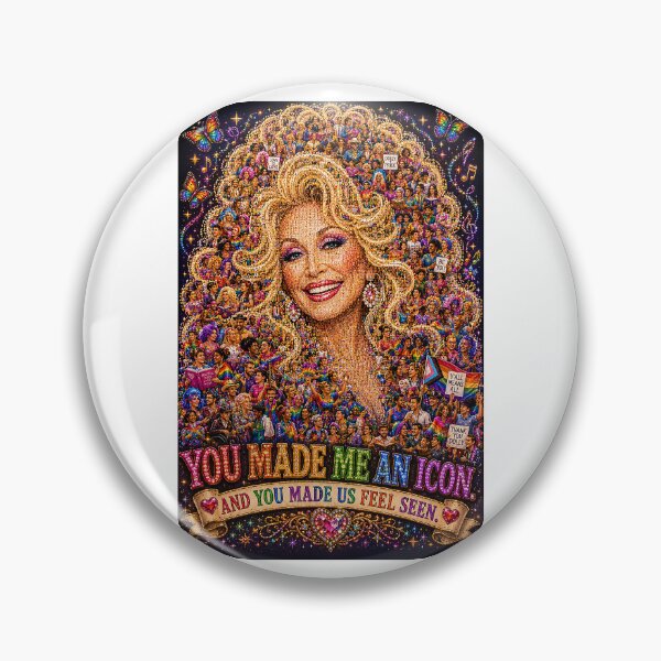 Item preview, COLLECTION - THE DOLLY EFFECT ✨ - THE FAN-MADE DOLLY - YOU MADE ME AN ICON - AND YOU MADE US FEEL SEEN - LGBTQIA2S+ PRIDE designed and sold by WheelieGdArt.
