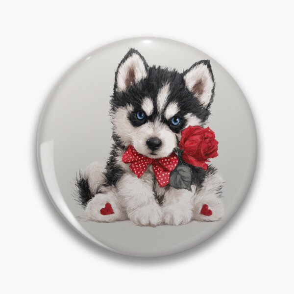 Item preview, Adorable Siberian Husky Puppy Love designed and sold by Erika Kaisersot.