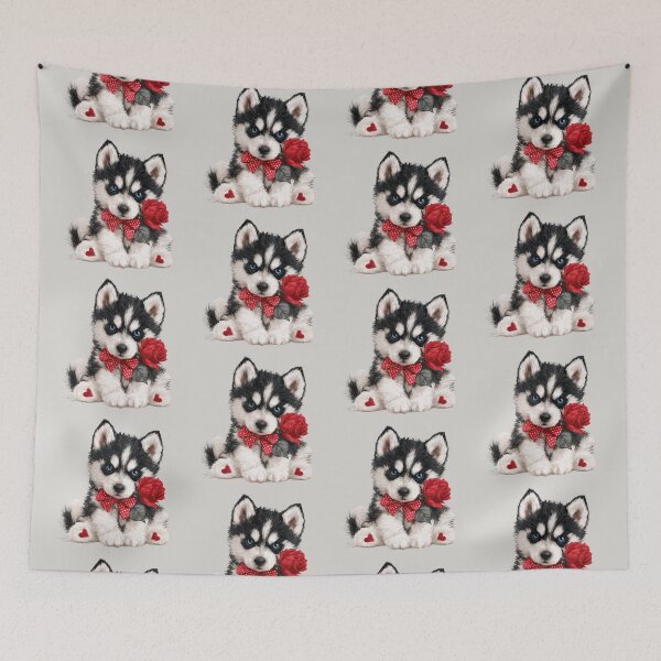 Item preview, Adorable Siberian Husky Puppy Love designed and sold by Erika Kaisersot.