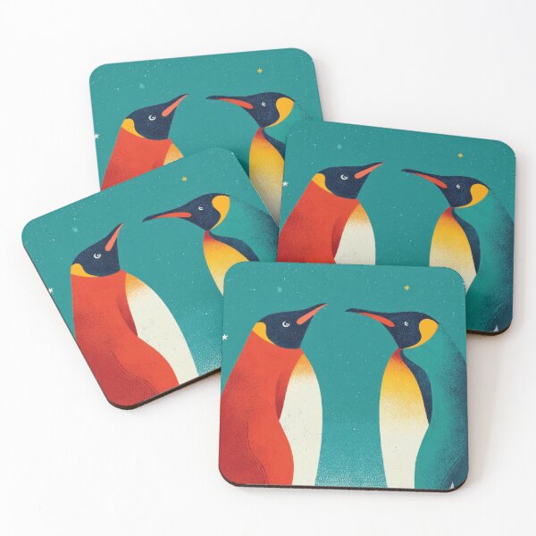 Item preview, Penguins face each other under stars designed and sold by anytka.